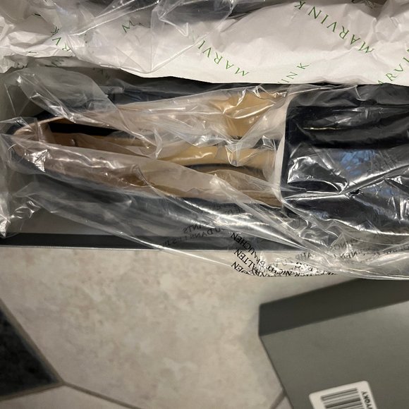 Aquatalia by Marvin K 'Angelica' Leather Suede Blue Bow Flat Shoes $350 - Picture 8 of 11